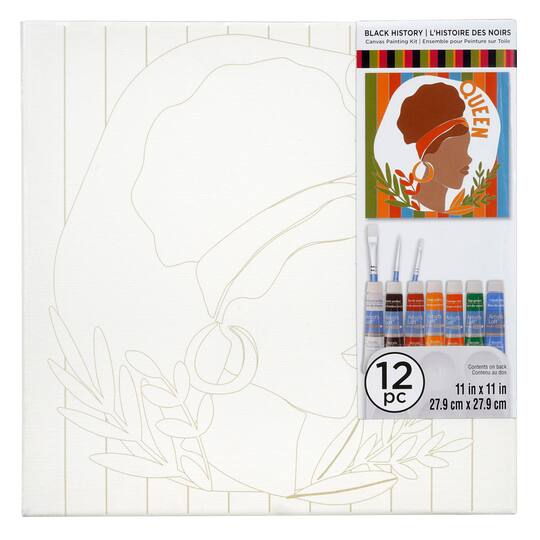 black history queen canvas painting kit by artist's loft™ michaels black history queen canvas